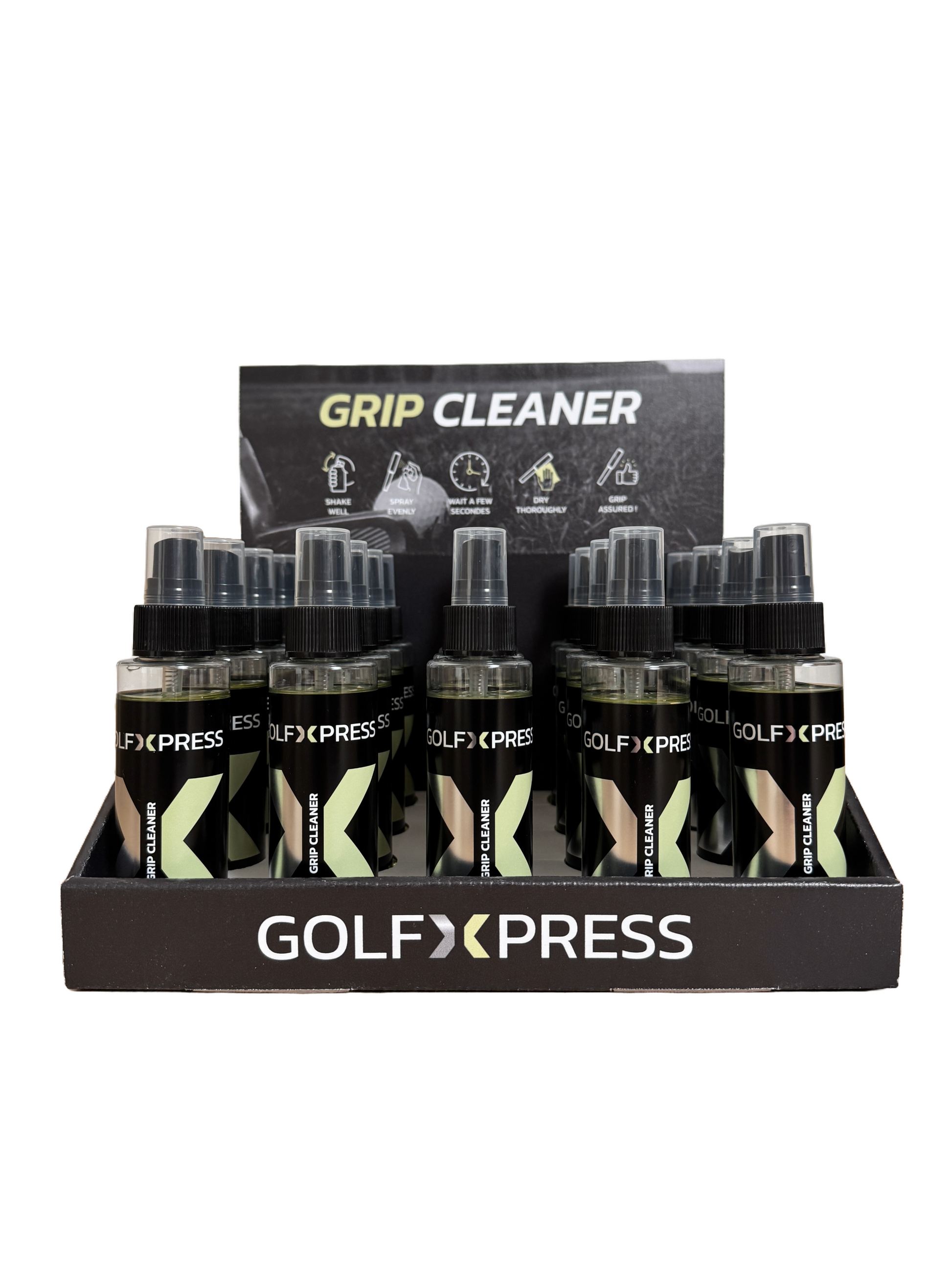 Golfxpress grip cleaner, pro shop display